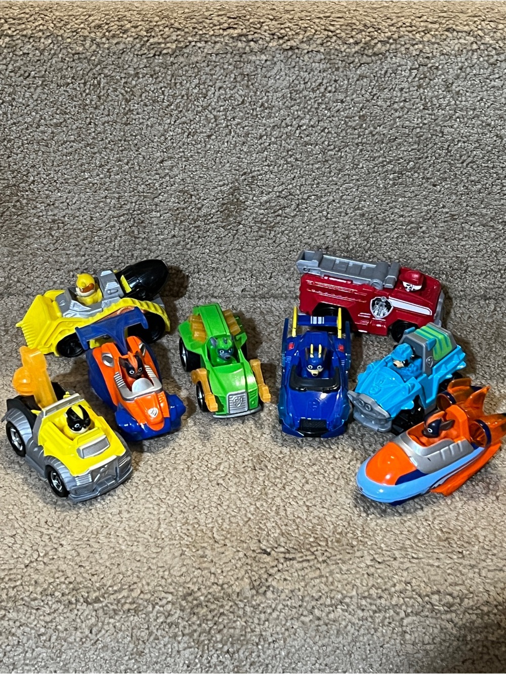 Paw Patrol Die Cast Rescue Vehicles Set Lot of 8 Nickelodeon Skye rubble Chase